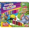 Bambino Plastelina 24 Kolorów Złota Srebrna + Podkładka [001901]